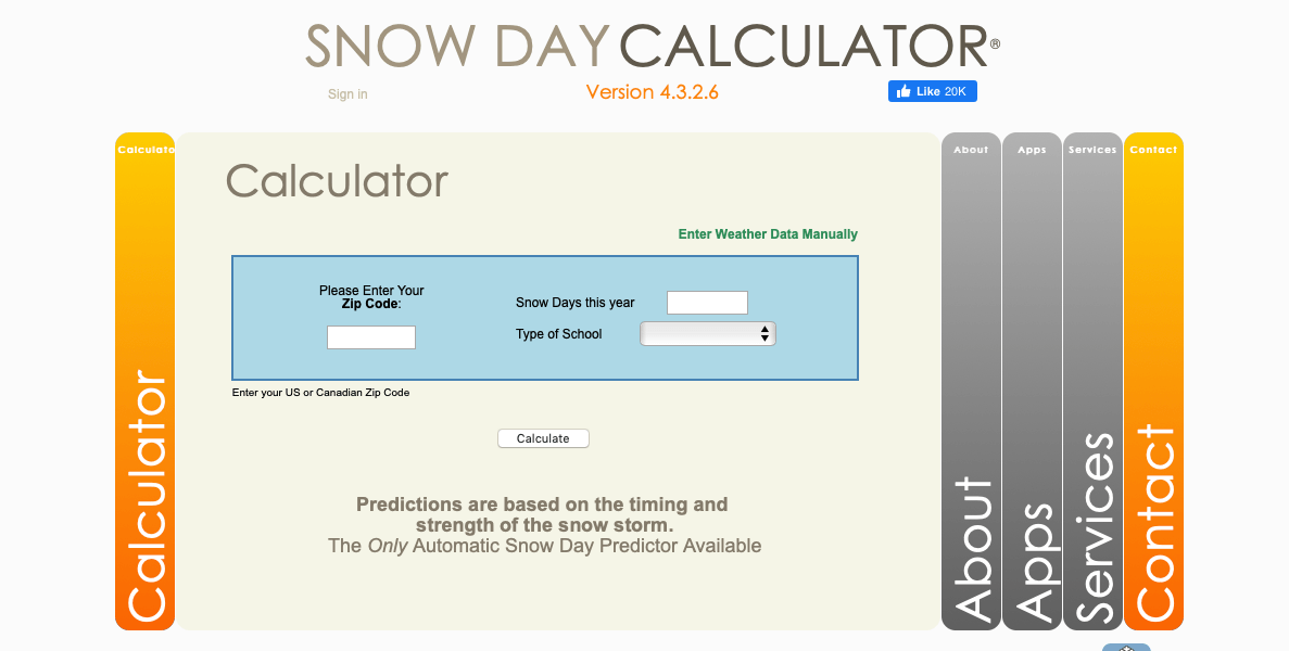 Snow Day Calculator